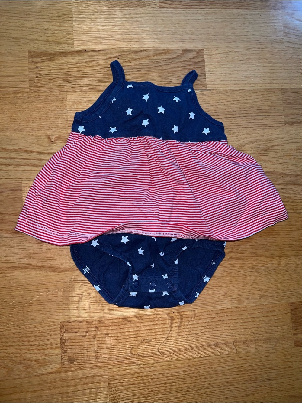 12 month carters American Baby Girls Navy & Red Star Striped Dress Romper